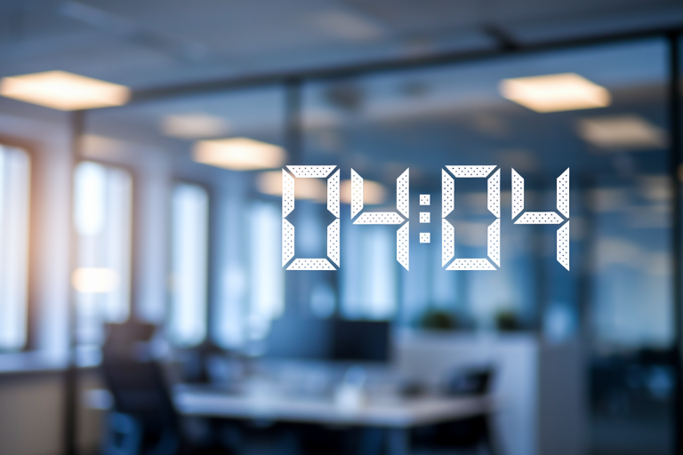 horloge-04h04-bureau-flou-matin