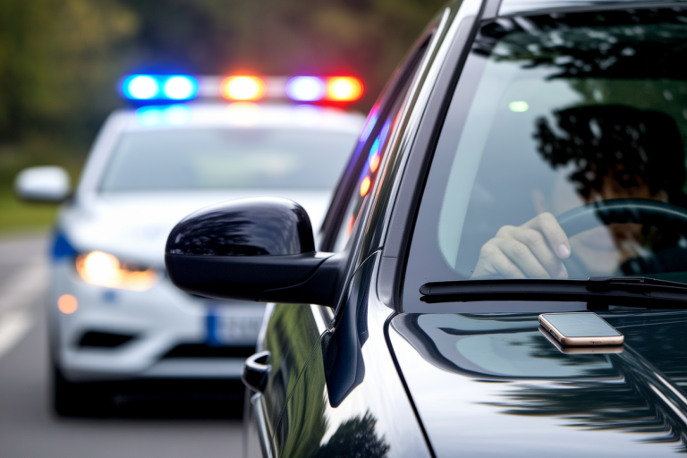 police-gyrophares-telephone-passager-volant