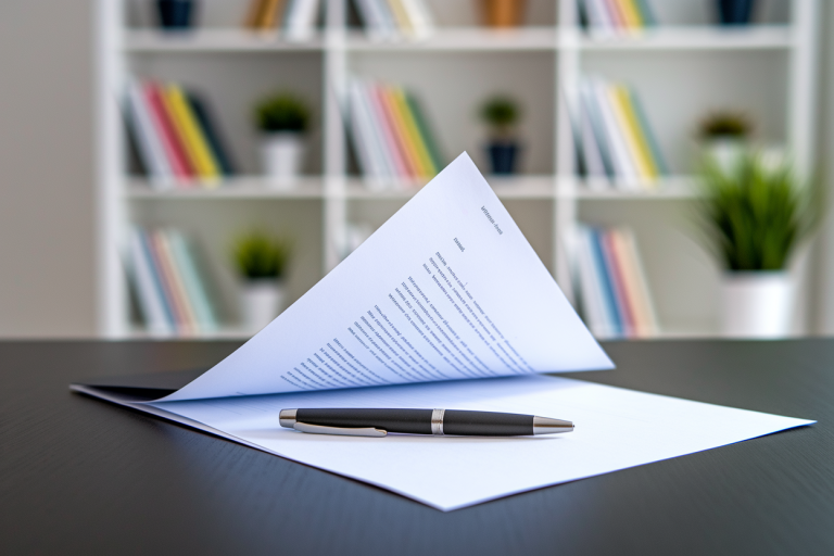 bureau-lettre-ouverte-stylo-bibliotheque