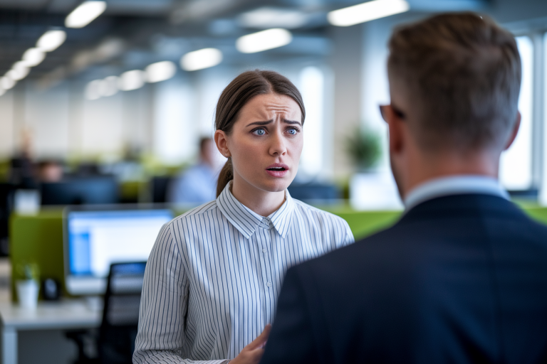 employe-flou-manager-dos-bureau