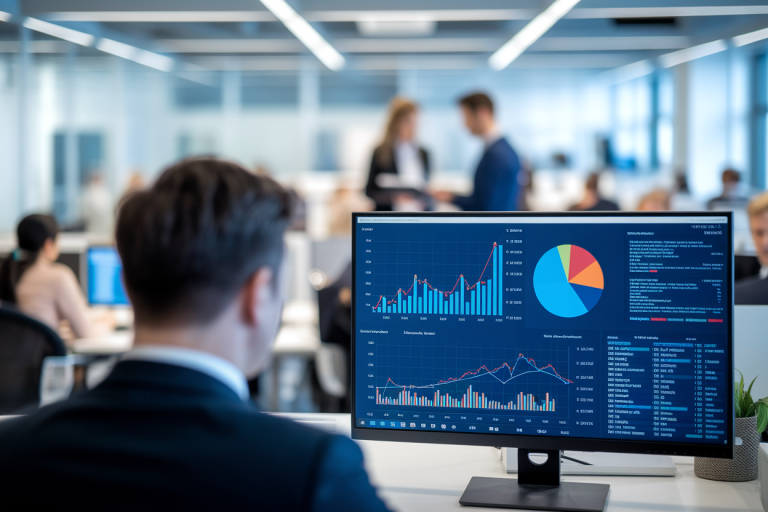 professionnel-dos-ecran-donnees-bureau