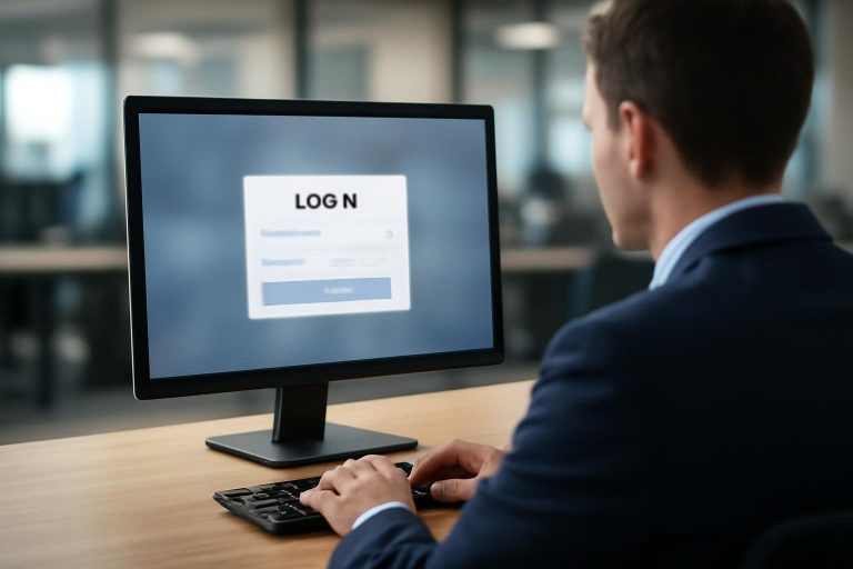 personne-bureau-ordinateur-login-bureaux