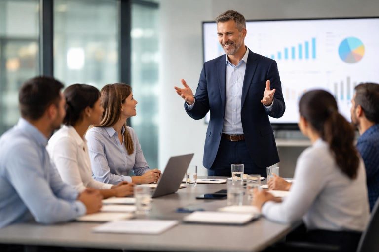 professionnels-table-conference-dynamique-diapositive